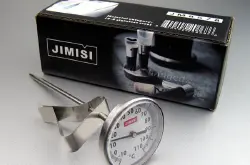 咖啡温度计介绍：吉米斯挂式打奶泡温度器指针拉花针多种使用