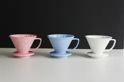 咖啡冲煮器具介绍：YAMI手冲咖啡过滤杯陶瓷V型02滴漏杯器单孔