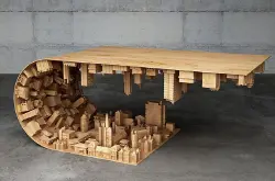 塞浦路斯设计师打造“翻转城市＂咖啡桌 设计魅力让你脑洞大开