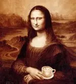 用咖啡创作的“摩卡丽莎”