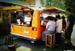 泰国的流动咖啡车