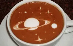 漂亮的宇宙咖啡拉花