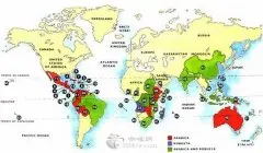 咖啡培训基础知识 全球咖啡产地地图