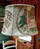 用咖啡豆麻袋做台灯灯罩 要什么形状都可以