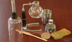 制作虹吸壶咖啡时使用的工具