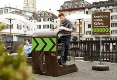 坐在自行车上喝咖啡，具有美学的5种城市公共构想
